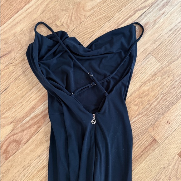 Nookie maxi dress cowl neck lace up back stunning - Picture 3 of 4